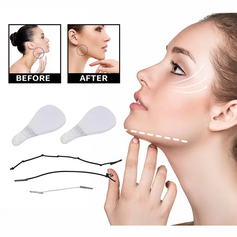 40Pcs/Set Invisible Facial Liftting Stickers Thin Face Patches Facial Line Wrinkle Sagging Skin Fast Pull Chin Adhesive Tape