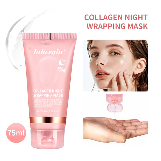 Collagen Night Wrapping Mask Elasticity Hydration Care Reduces Sagging & Dullness Hydrolyzed Collagen for Glowing Skin